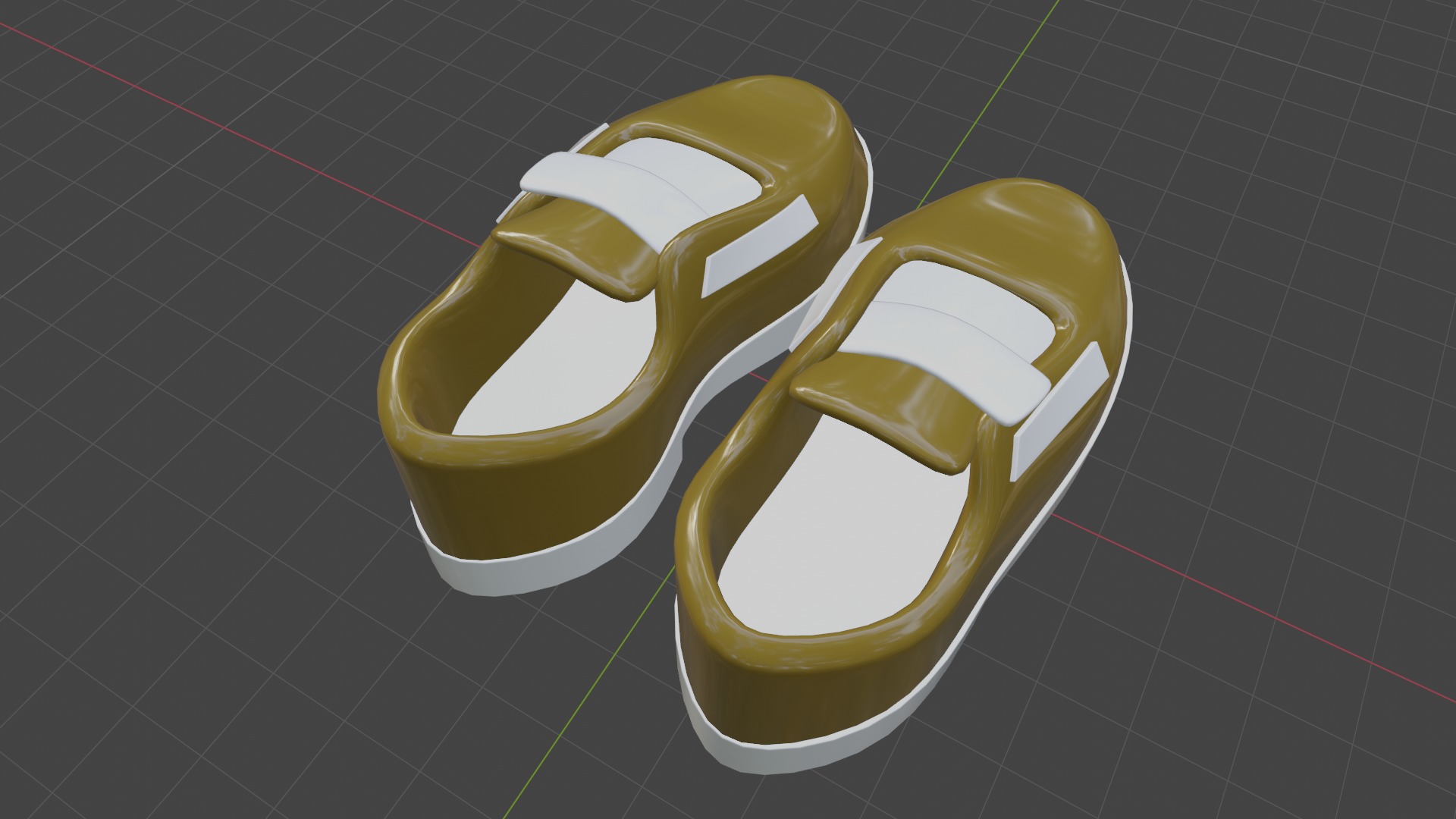 Stylized Cartoon Loafers - Game and Print Ready 3D Shoes 3D model_12