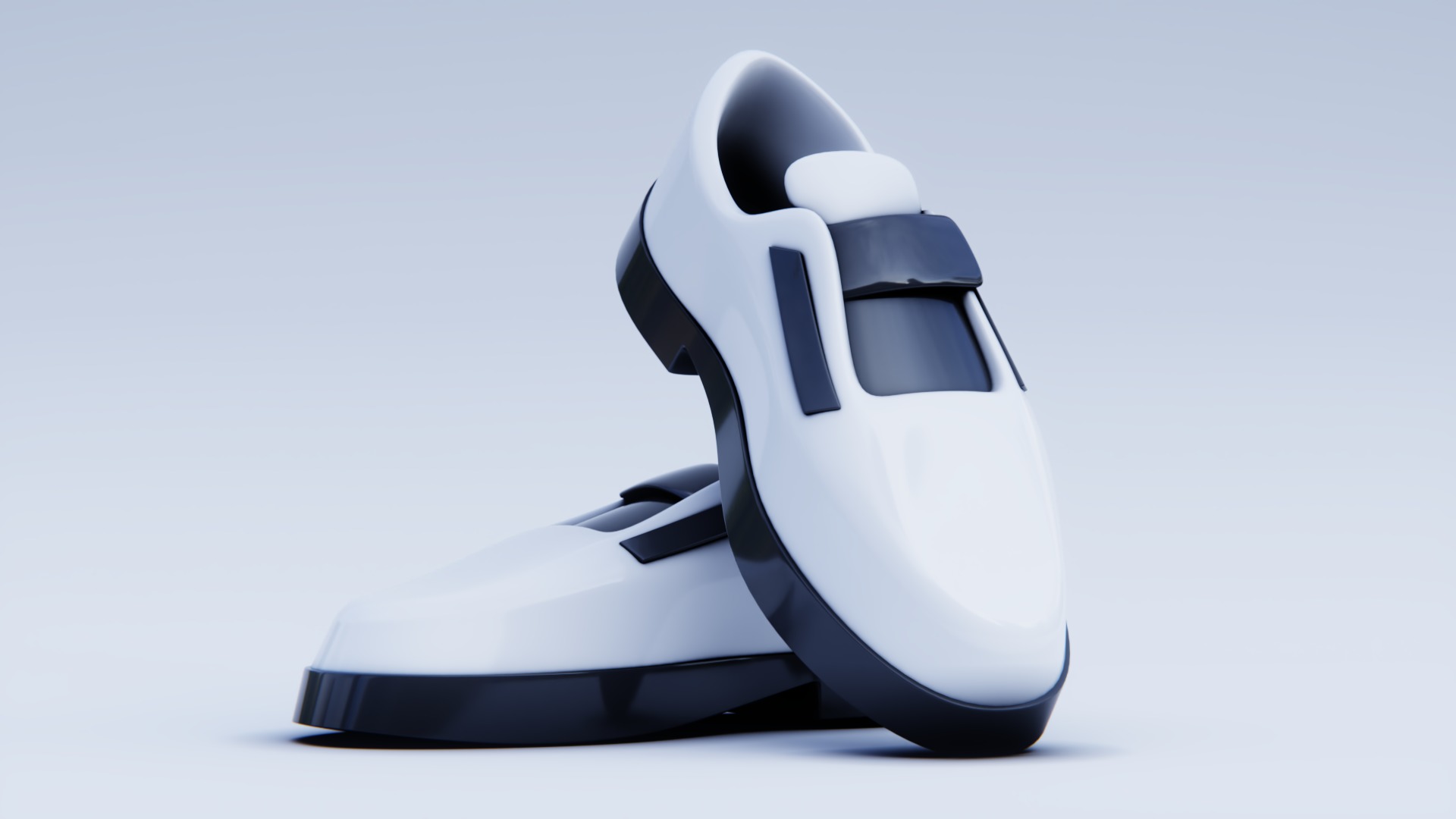 Stylized Cartoon Loafers - Game and Print Ready 3D Shoes 3D model_4