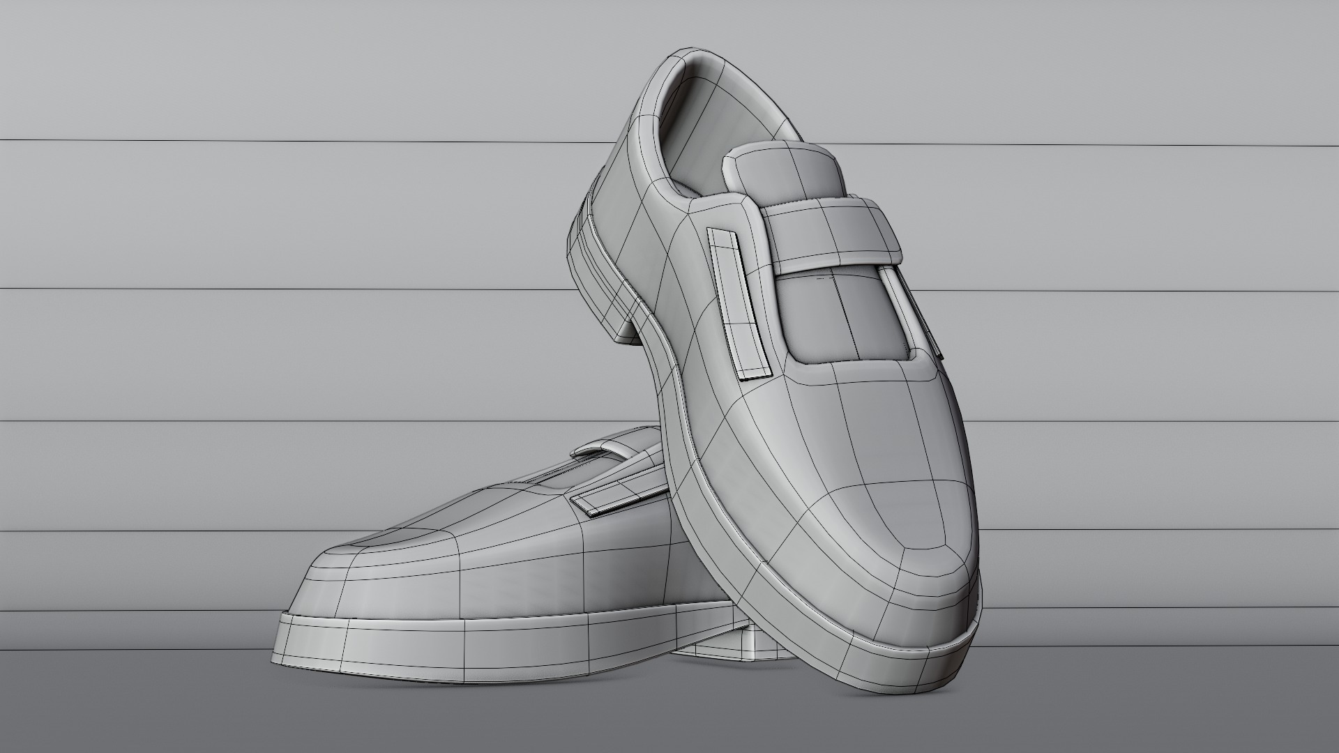 Stylized Cartoon Loafers - Game and Print Ready 3D Shoes 3D model_14