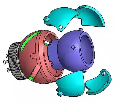 D25B4V01 Iris ball shutter mechanism 3d print free Free 3D print model