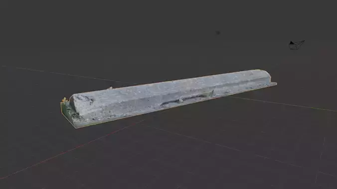 Cement Parking Block - Photoscanned 