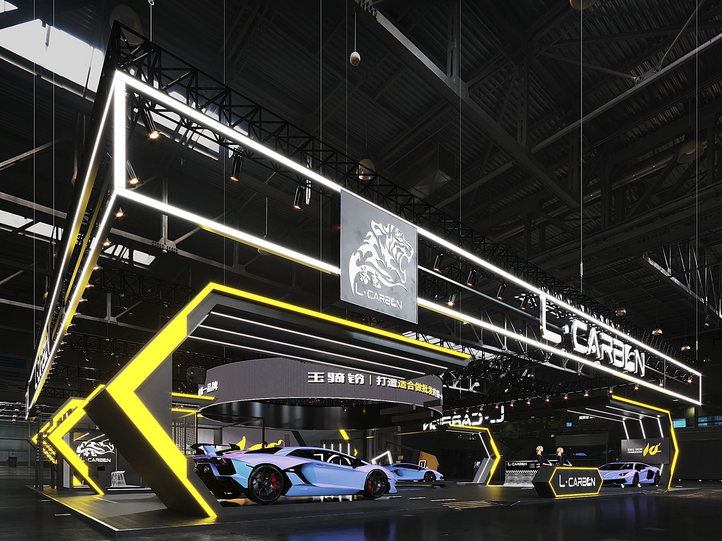 Exhibit design pavilion 3D model Low-poly 3D model 3D model_2