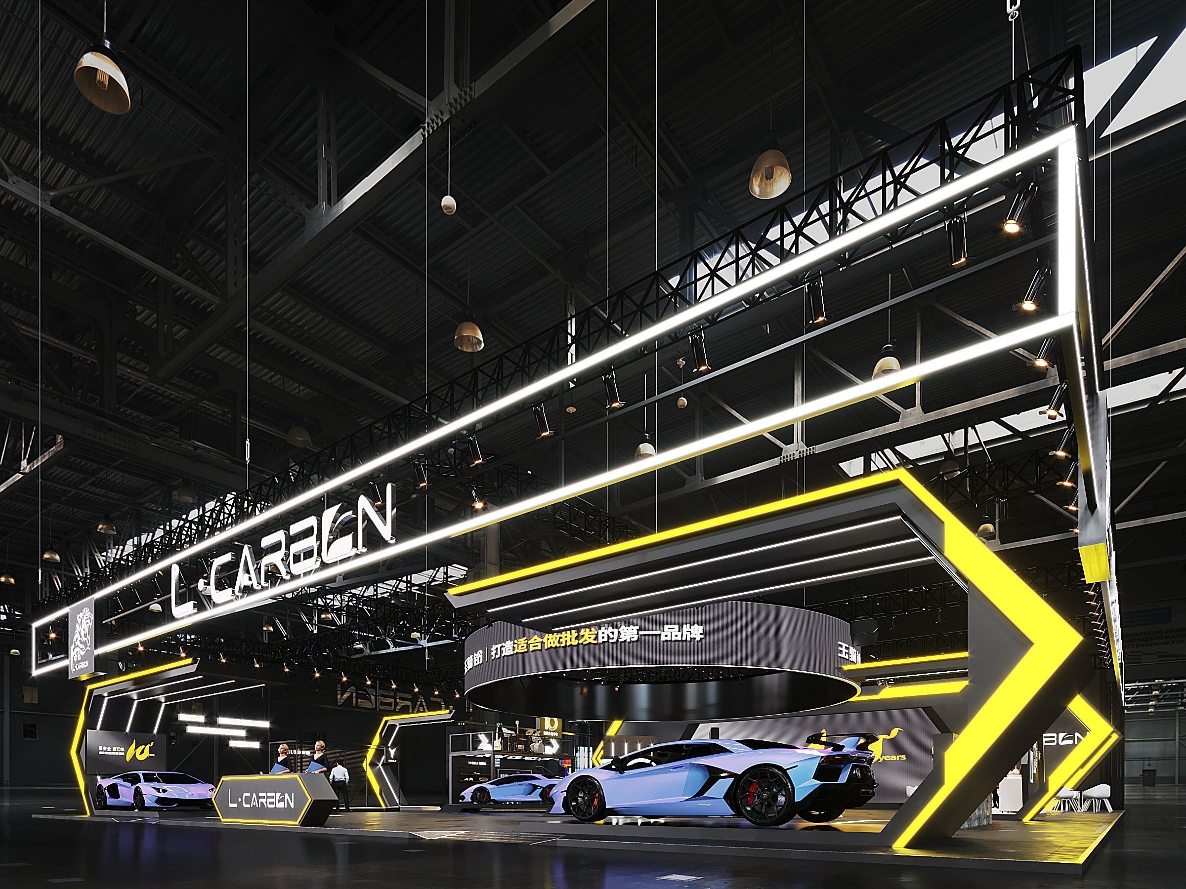 Exhibit design pavilion 3D model Low-poly 3D model 3D model_1