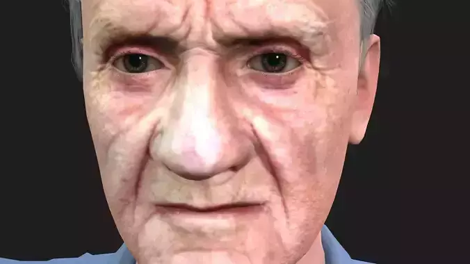 realistic old man 3D model