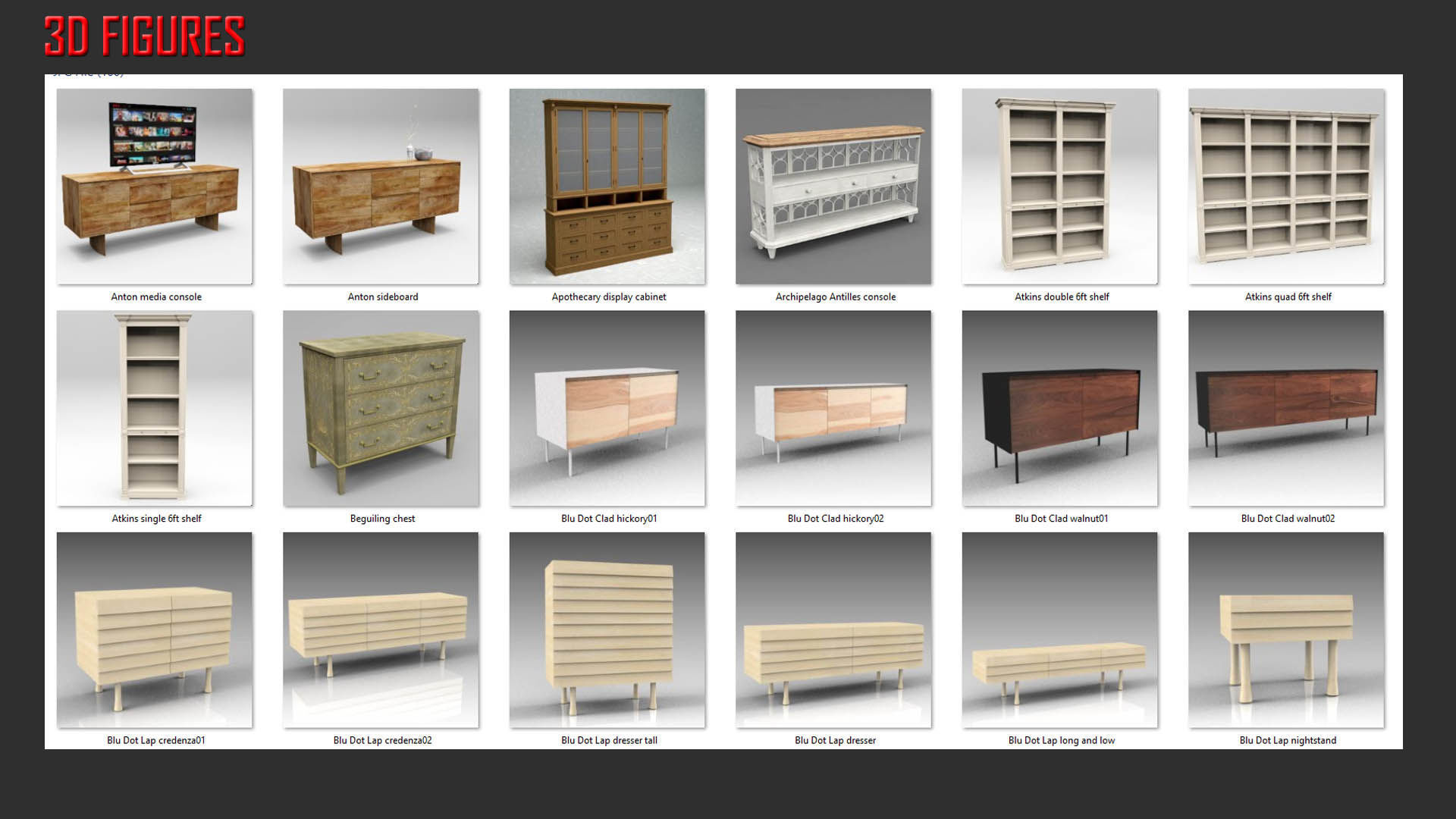 Storage and Display 1 Low-poly 3D model_7