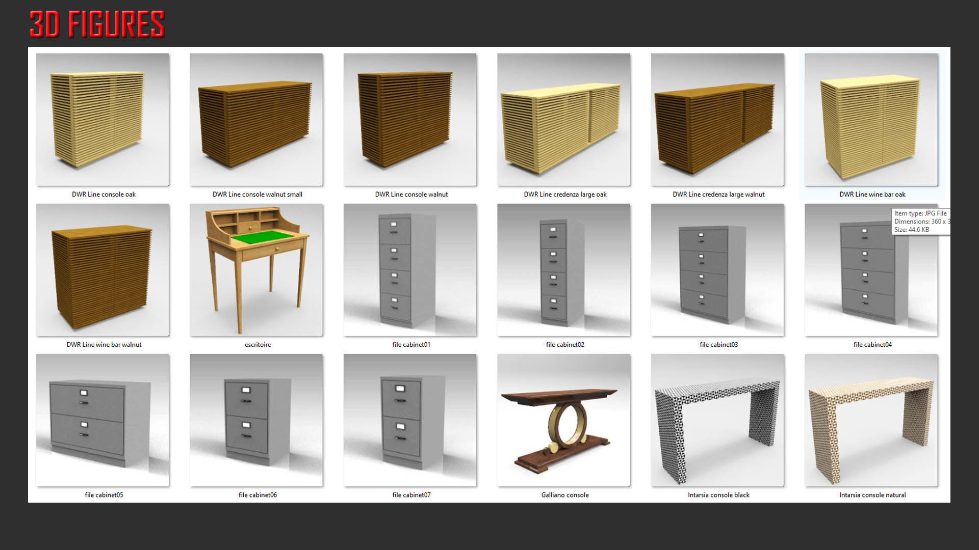 Storage and Display 1 Low-poly 3D model_9