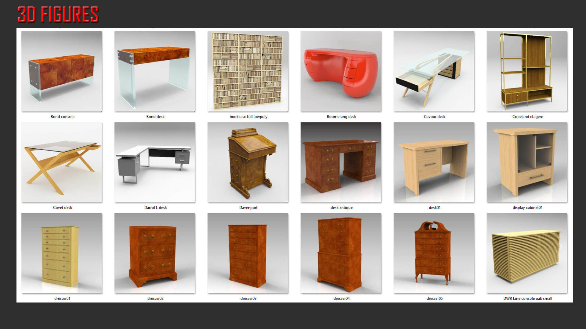 Storage and Display 1 Low-poly 3D model_8