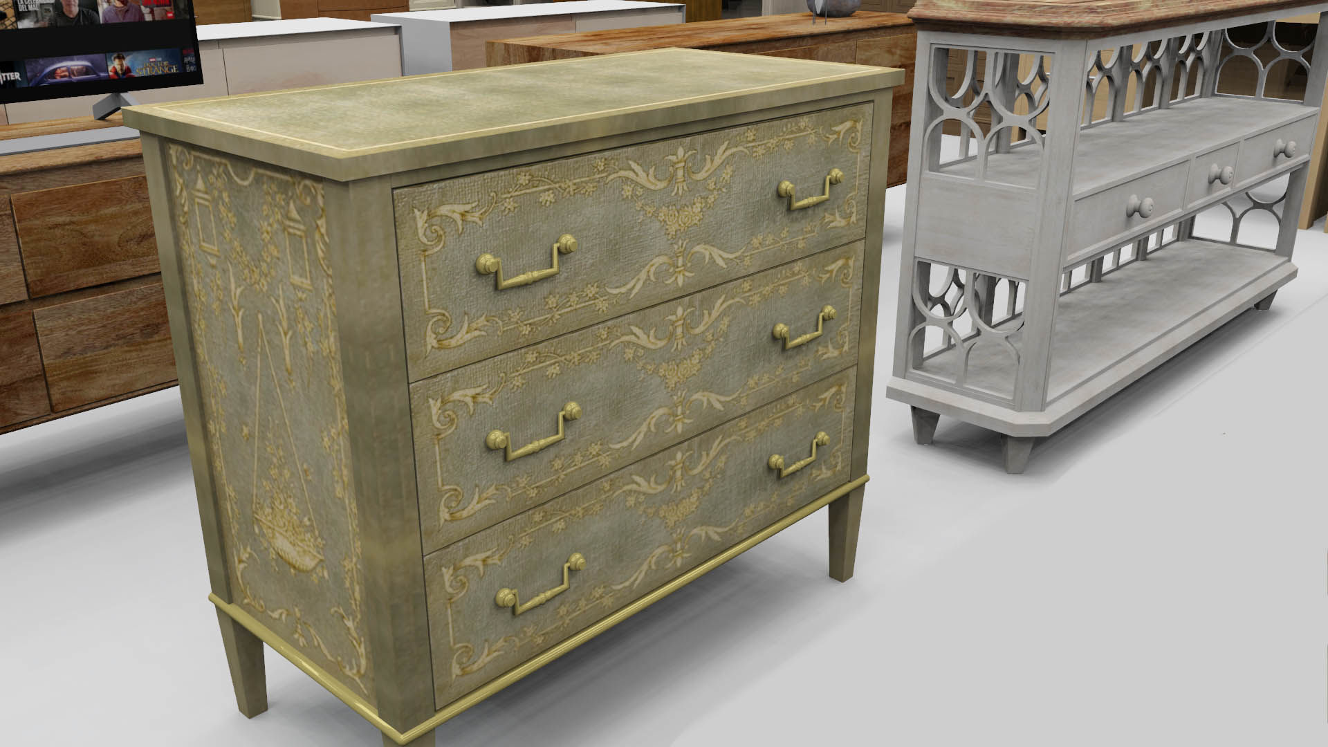 Storage and Display 1 Low-poly 3D model_4