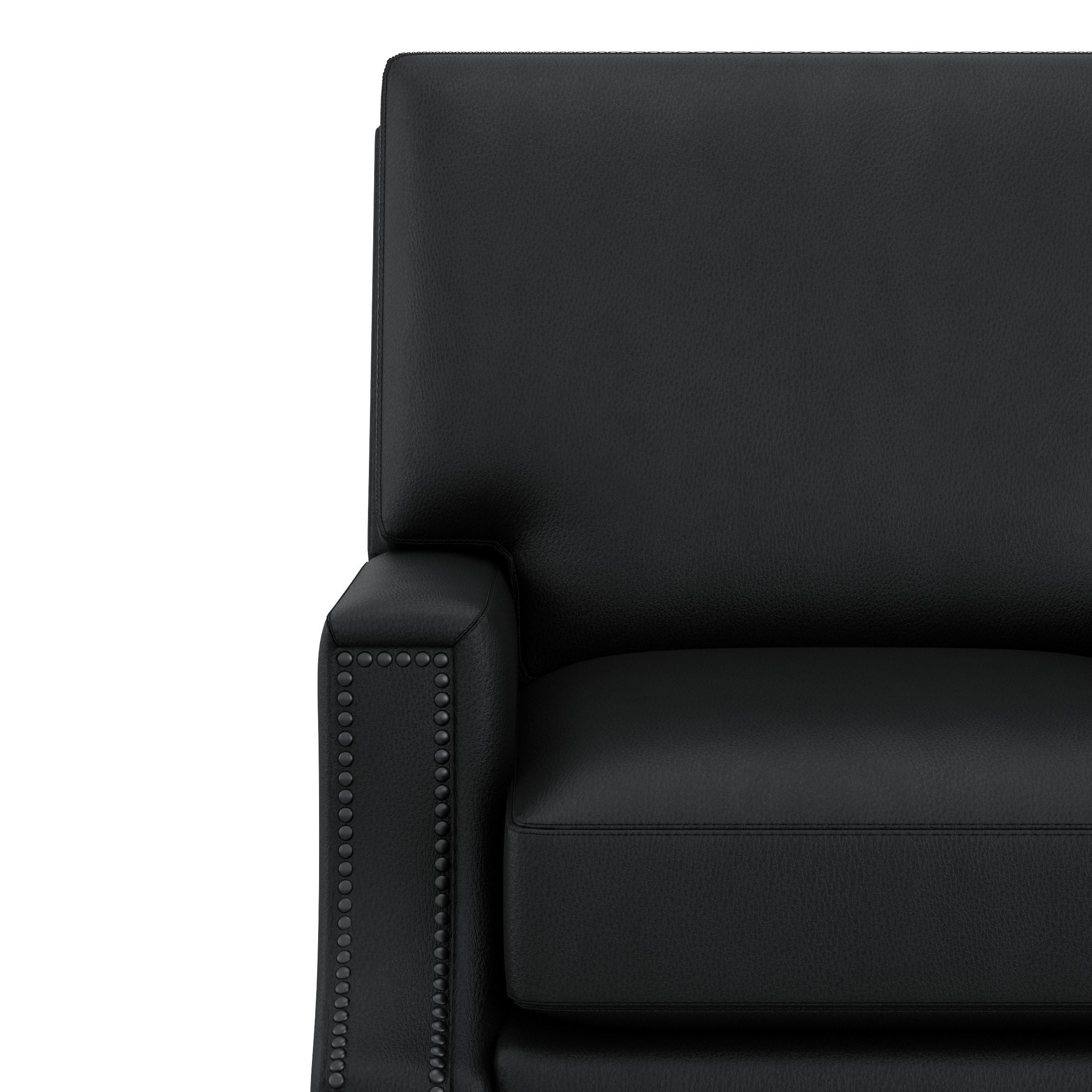 James Square Arm Leather Recliner by Pottery Barn 3D model_8