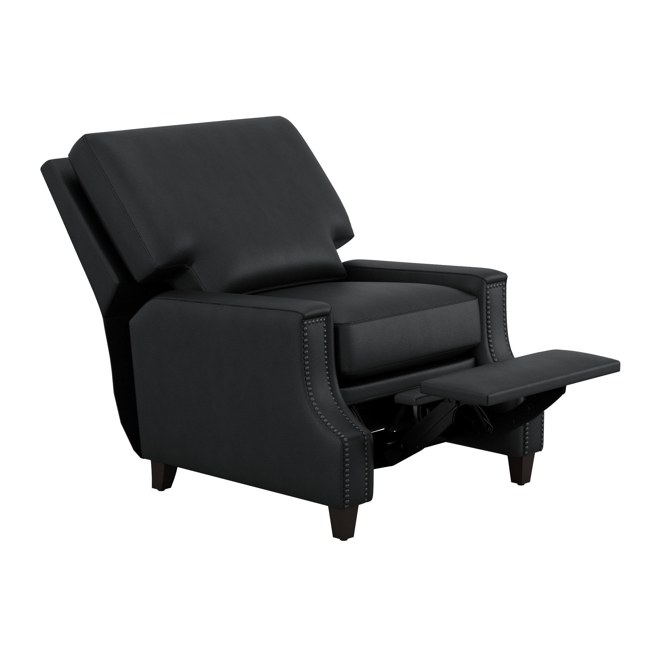 James Square Arm Leather Recliner by Pottery Barn 3D model_3