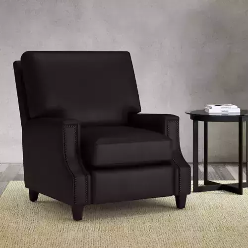 James Square Arm Leather Recliner by Pottery Barn