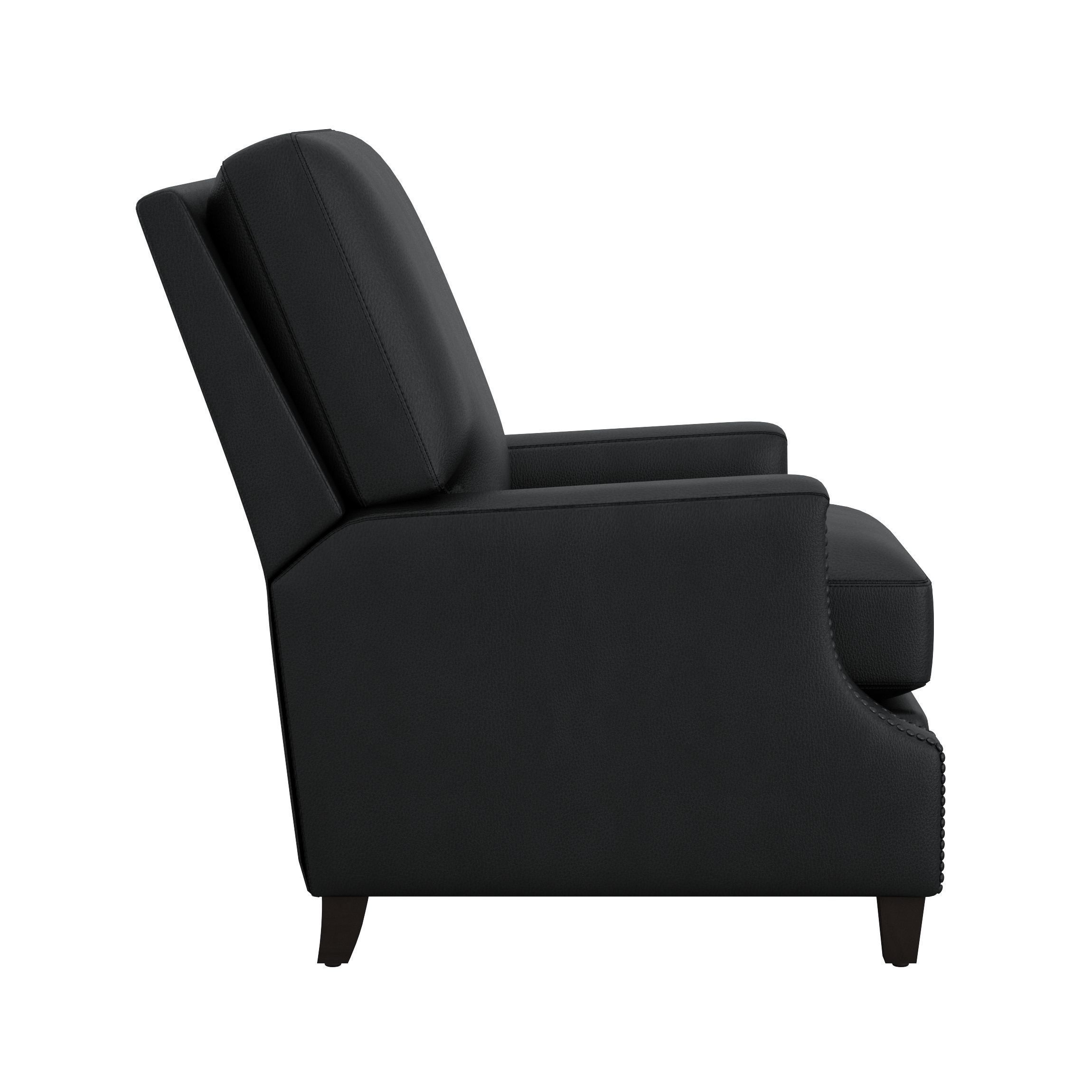 James Square Arm Leather Recliner by Pottery Barn 3D model_5