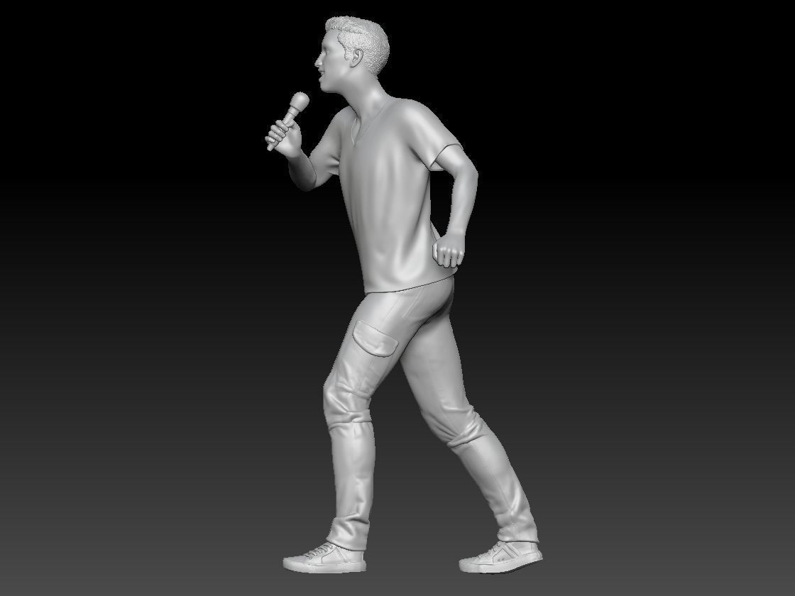rock band singer boy 1 3D print model_1