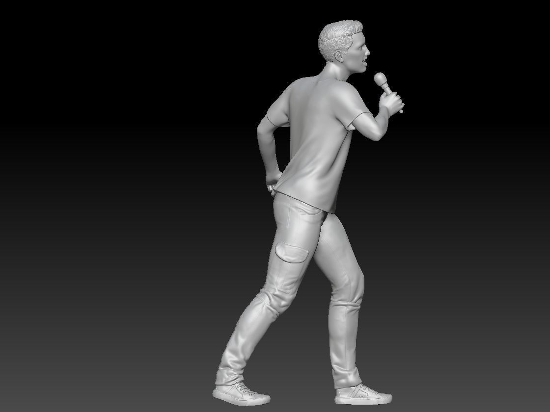 rock band singer boy 1 3D print model_3