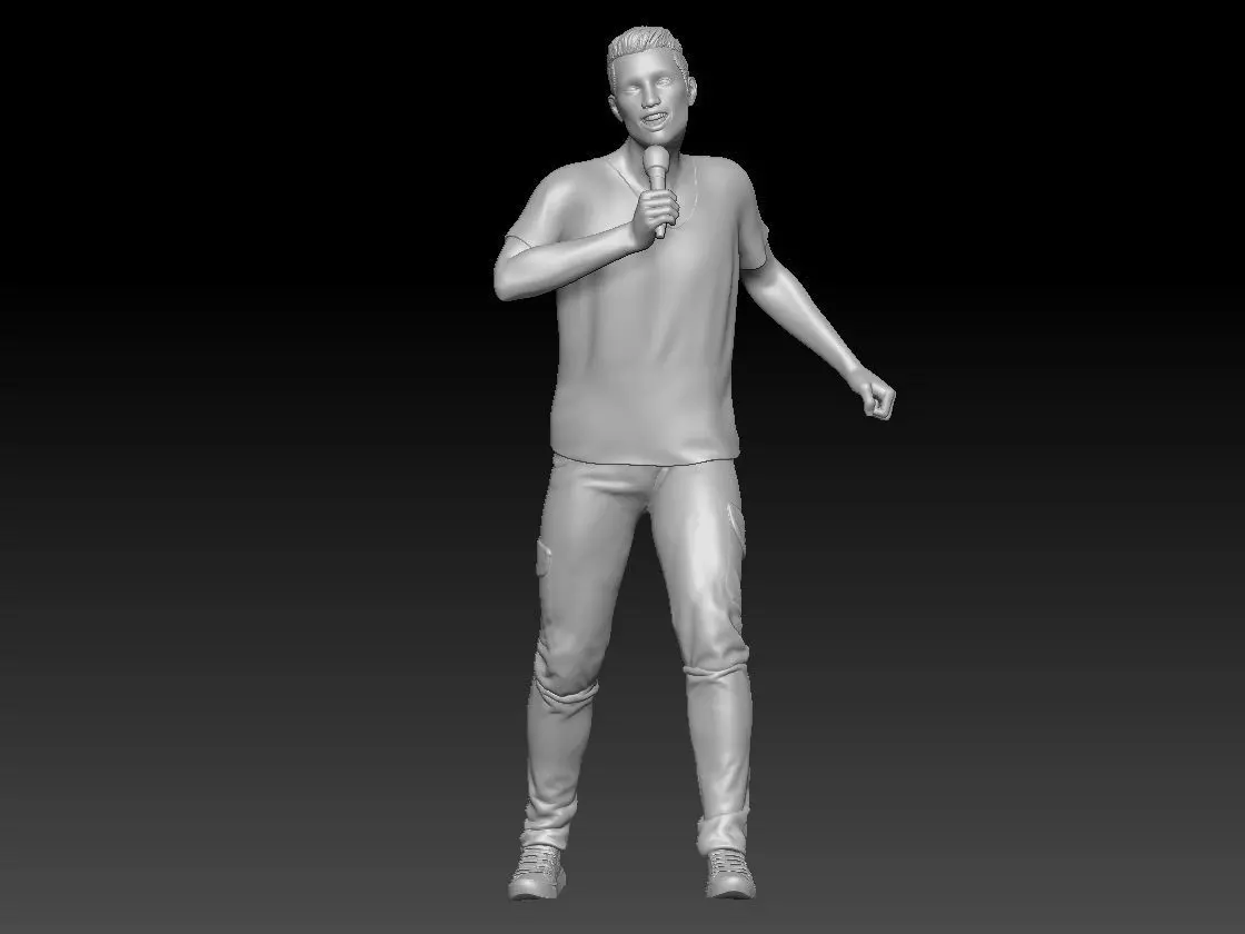 rock band singer boy 1 3D print model_0
