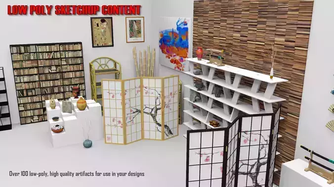 Art and Decor Low-poly 3D model