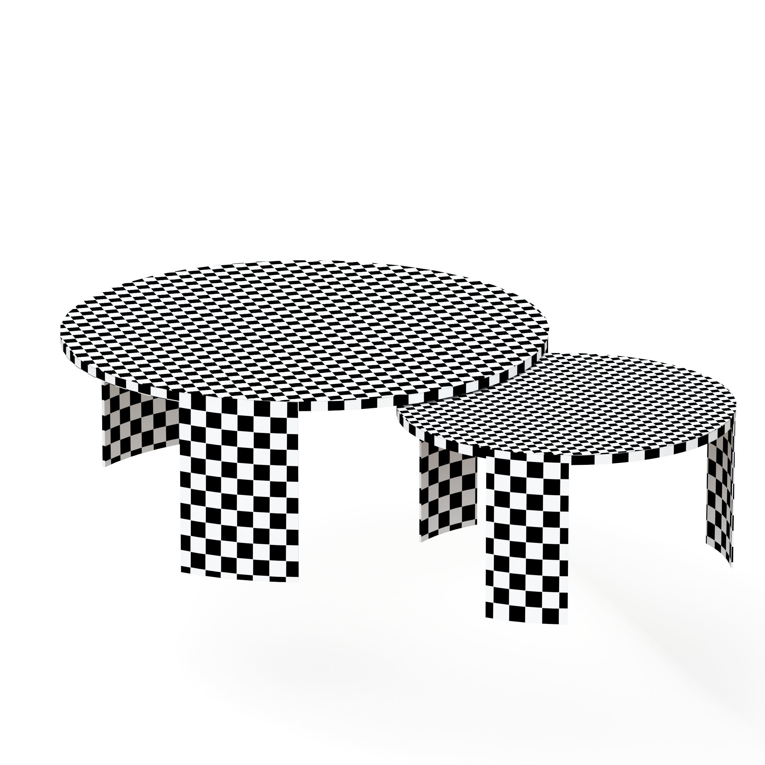 Melrose set of Two Coffee Tables 3D model_10