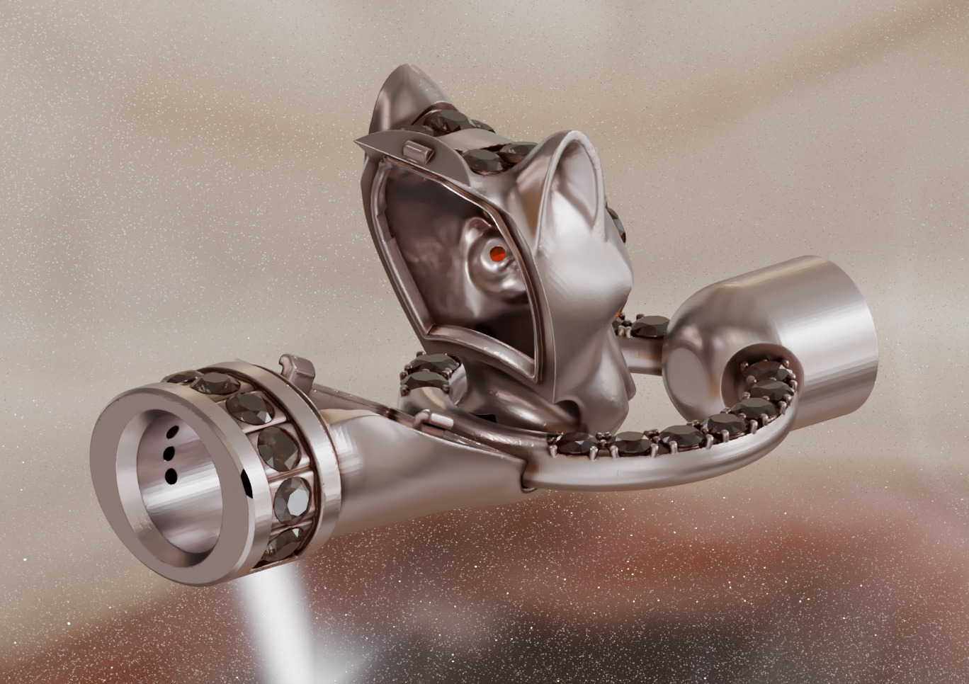 Panther bracelet 3D print model_3