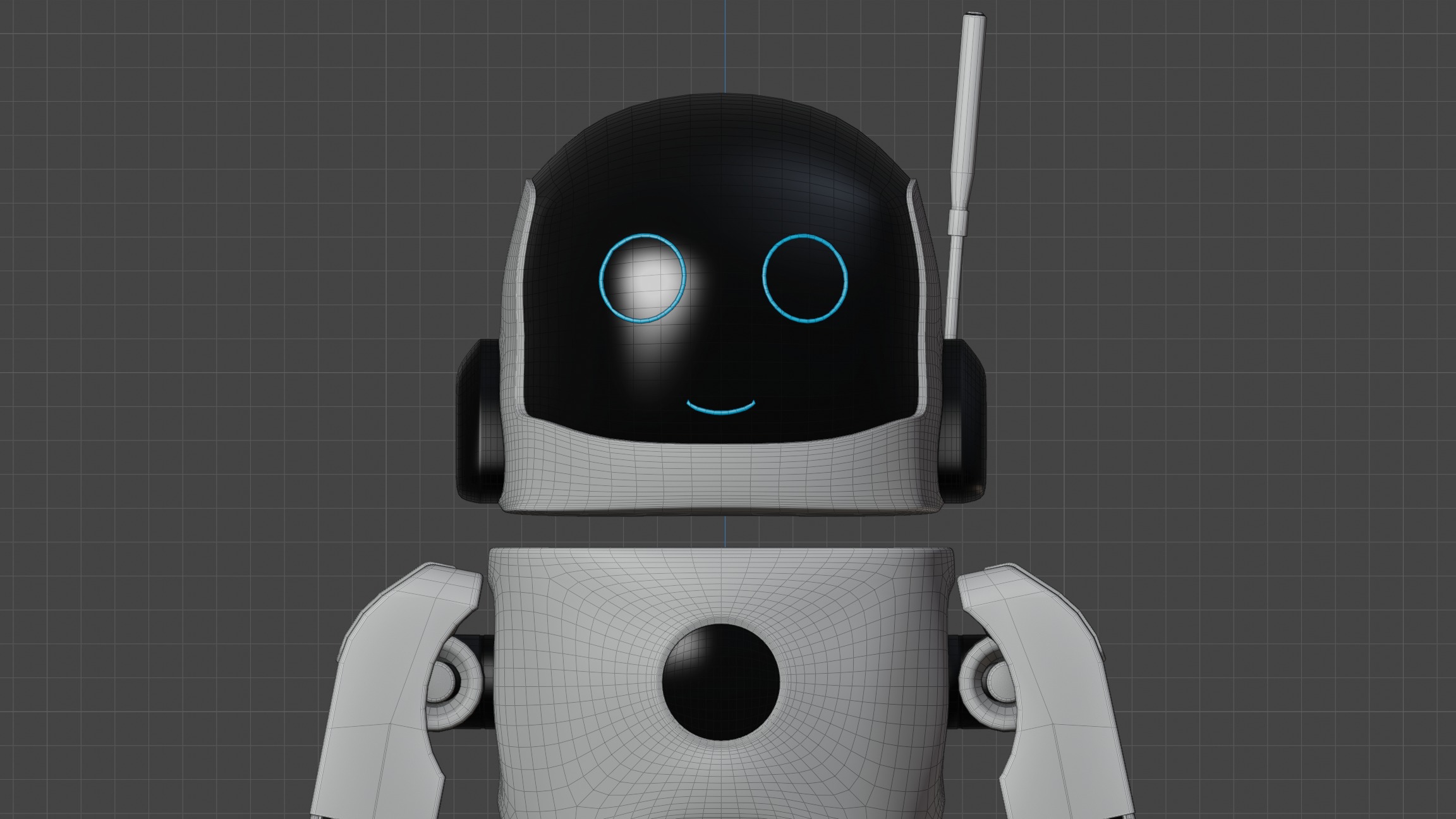 Android Bot Low-poly 3D model_2