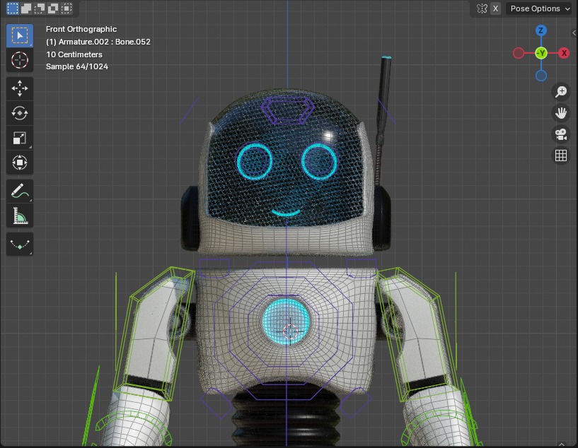 Android Bot Low-poly 3D model_4