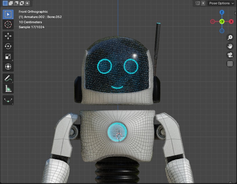 Android Bot Low-poly 3D model_1