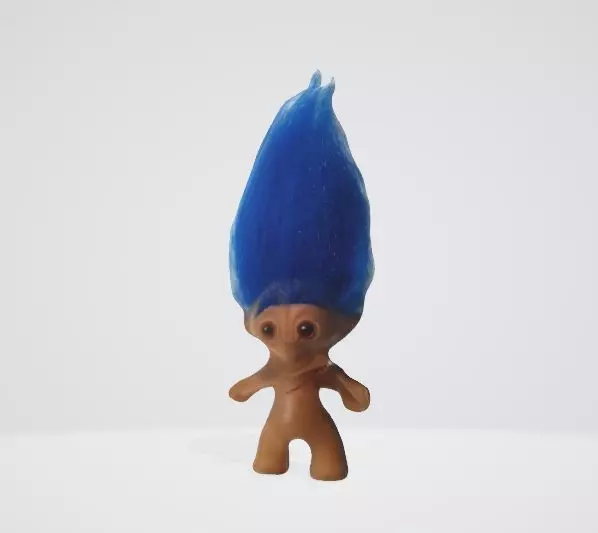 Cute Troll Toy Figure 3D Render 3D model_0