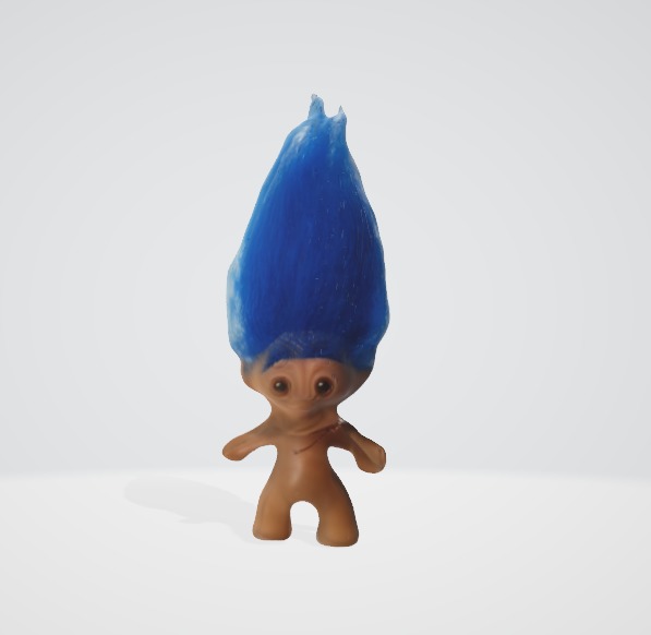 Cute Troll Toy Figure 3D Render 3D model_1