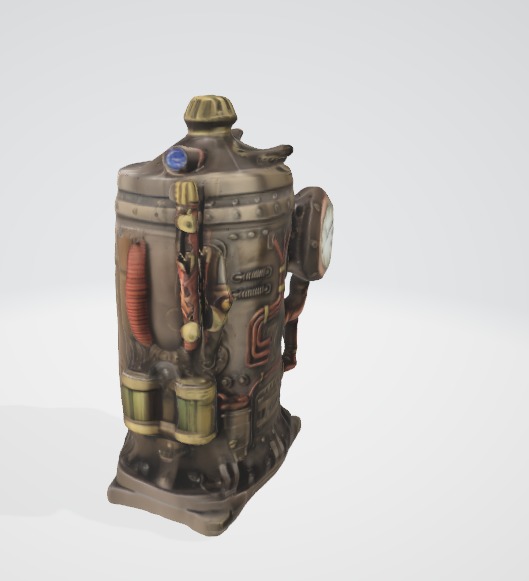 Mechanical Steampunk Time Machine 3D Render 3D model_1