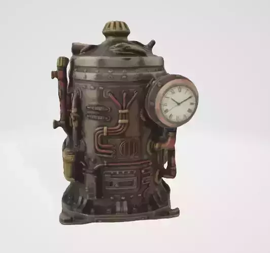 Mechanical Steampunk Time Machine 3D Render 3D model