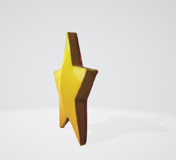 Classic Yellow Star 3D Render 3D model_3