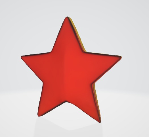 Classic Yellow Star 3D Render 3D model_4