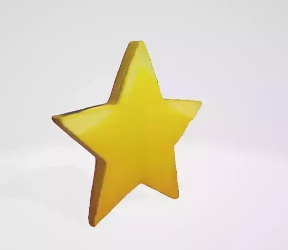 Classic Yellow Star 3D Render 3D model
