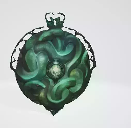 Luxurious Emerald Gem Pendant 3D Asset