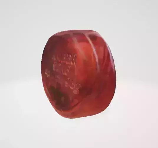 Glossy Red Soap 3D Rende