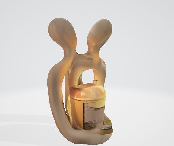 Romantic Artistic Candle 3D Model 3D model