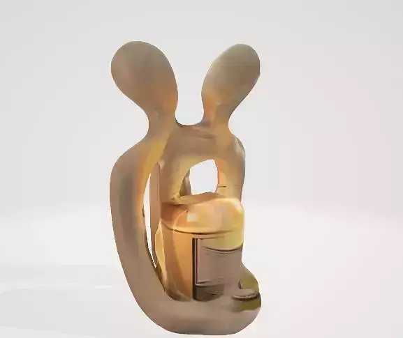 Romantic Artistic Candle 3D Model