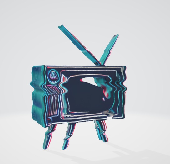 Retro Psychedelic TV 3D Design 3D model_2