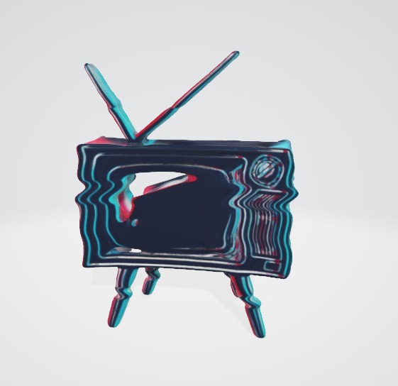 Retro Psychedelic TV 3D Design 3D model_1