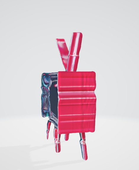 Retro Psychedelic TV 3D Design 3D model_4