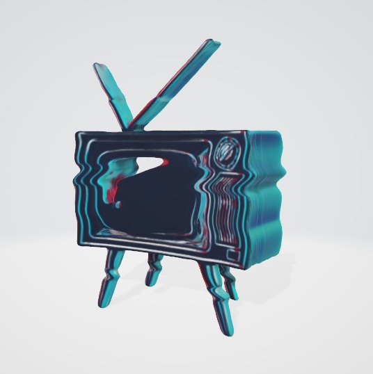 Retro Psychedelic TV 3D Design 3D model_5