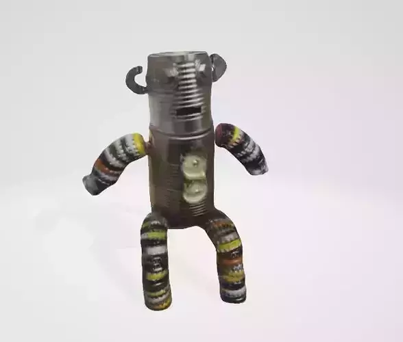 Recycled Cartoon Robot 3D Asset   3D model