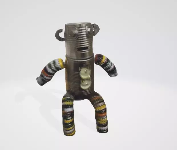 Recycled Cartoon Robot 3D Asset   3D model_0