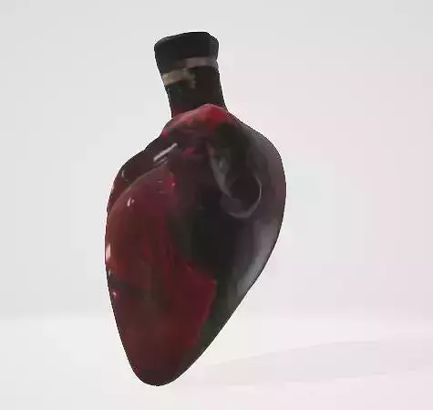 Heart-Shaped Bottle 3D Asset