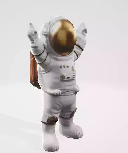 Victory Pose Astronaut 3D Asset