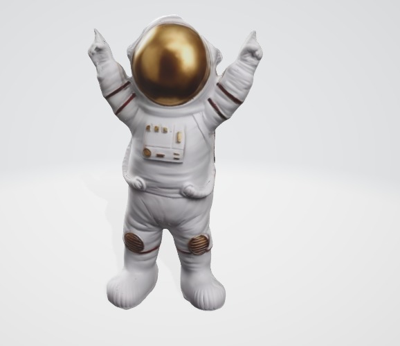 Victory Pose Astronaut 3D Asset 3D model_1