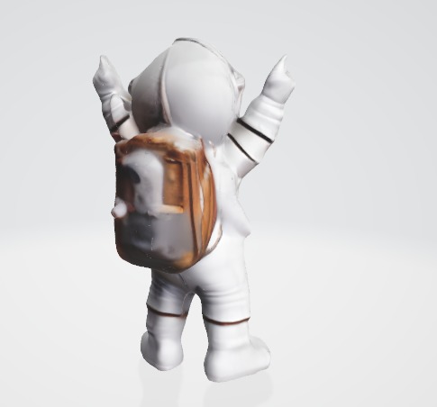 Victory Pose Astronaut 3D Asset 3D model_3