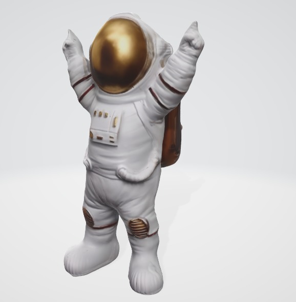 Victory Pose Astronaut 3D Asset 3D model_4
