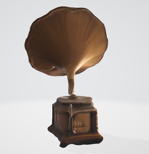 Damaged Vintage Gramophone 3D Model 3D model_4