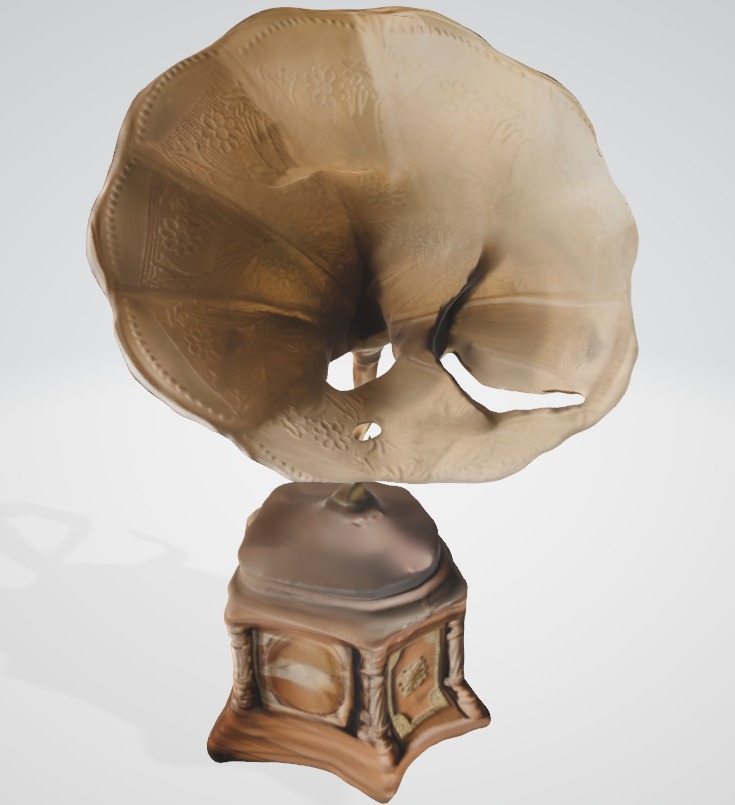 Damaged Vintage Gramophone 3D Model 3D model_2