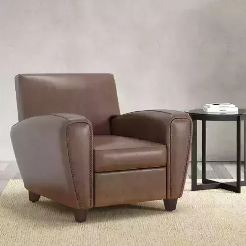 Manhattan Square Arm Leather Chair by Pottery Barn